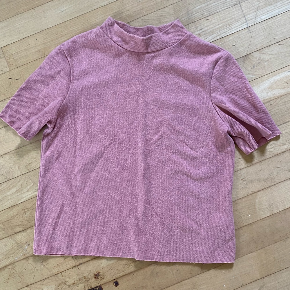 Zara Trafaluc Mock Neck Pink Top size Small